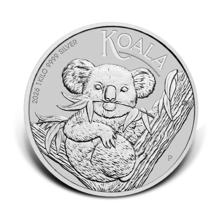 1 kilo zilveren Koala munt 2026 voorkant
