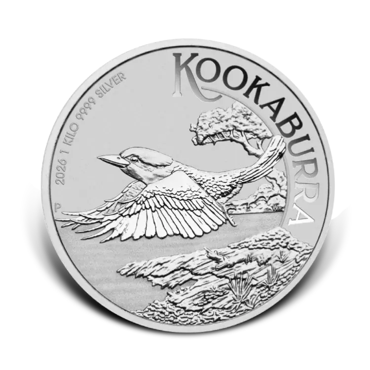 1 kilo zilveren Kookaburra munt 2026 voorkant