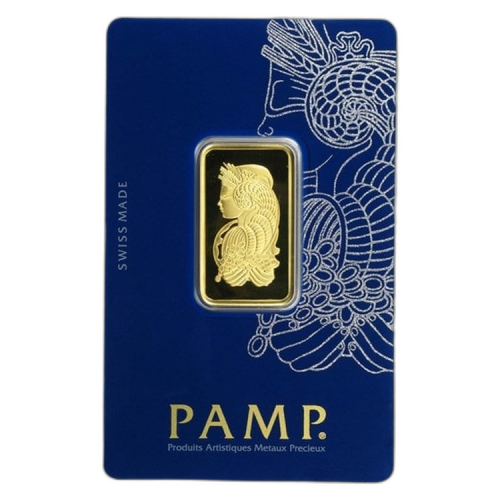 1/2 troy ounce goudbaar Pamp Suisse voorkant