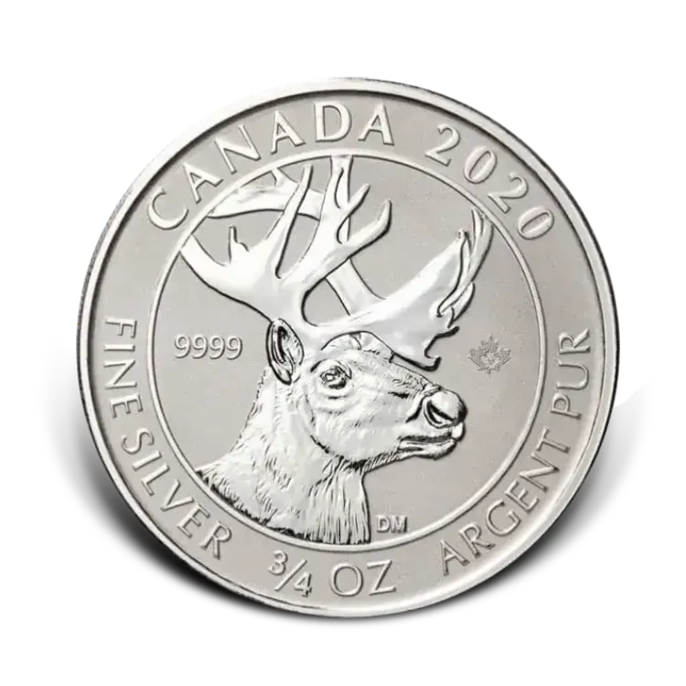 3/4 troy ounce zilveren munt divers achterkant