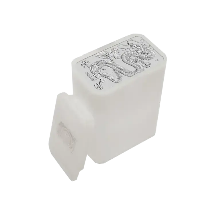 1 troy ounce zilveren Rectangular Dragon muntbaar 2026 perspectief 2