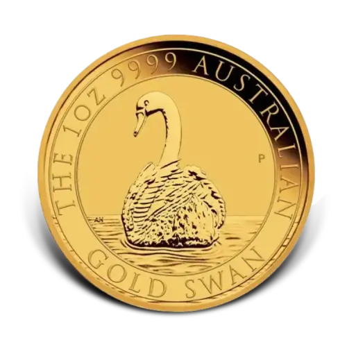 1 troy ounce gouden Australian Swan munt 2023 voorkant