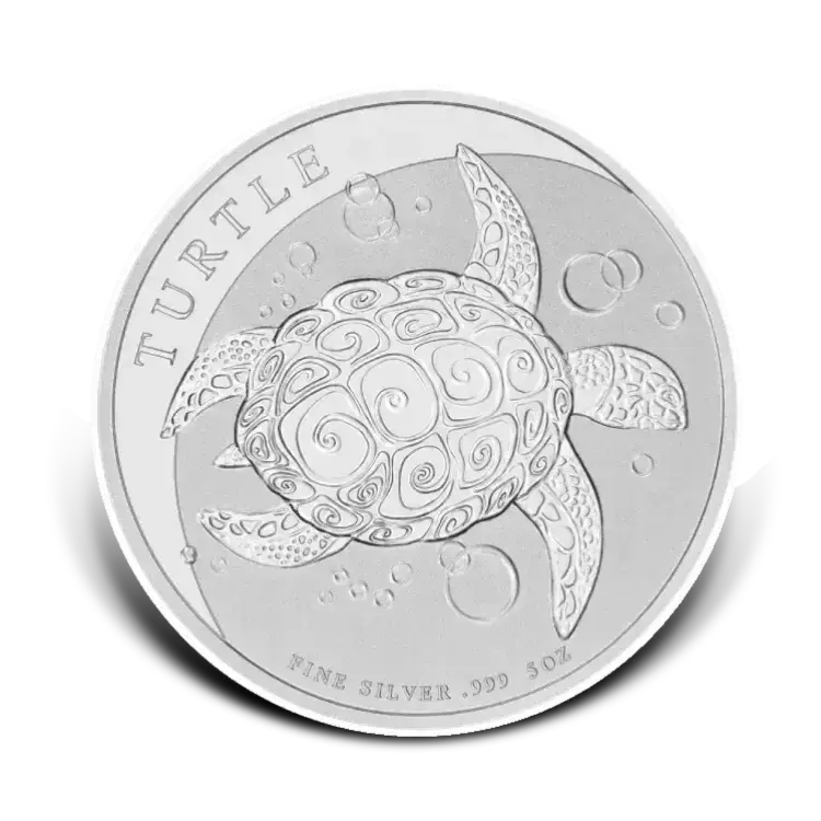 5 troy ounce zilveren Niue Hawksbill Turtle munt voorkant