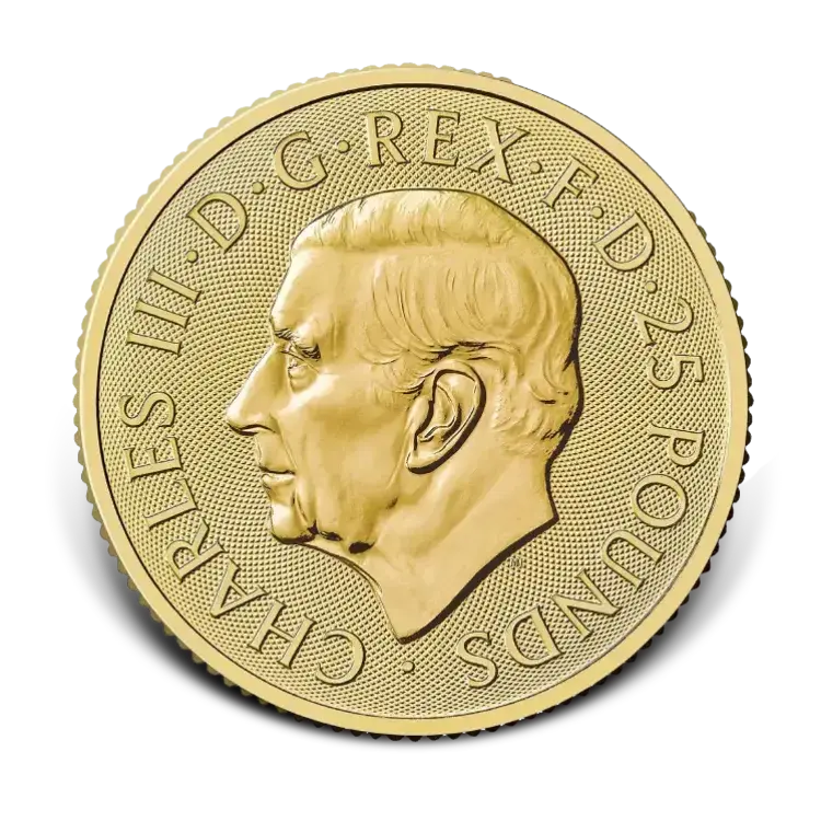 1/4 troy ounce gouden Tudor Beasts Seymour Panther munt 2026 achterkant