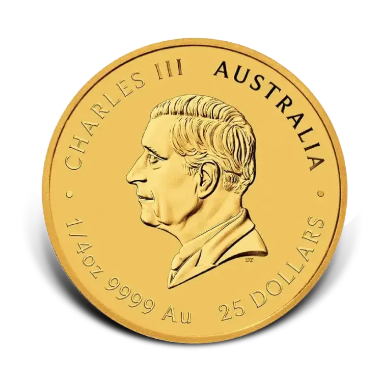 1/4 troy ounce gouden Lunar III munt - Year of the Goat 2027 achterkant