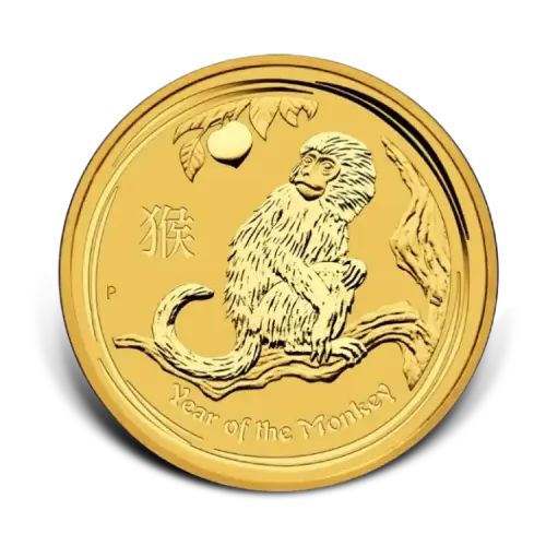 1 troy ounce gouden Lunar II Year of the Monkey 2016 voorkant