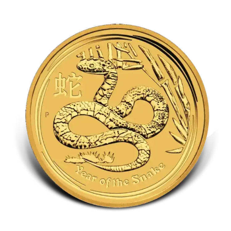 1 troy ounce gouden Lunar II Year of the Snake 2013 voorkant