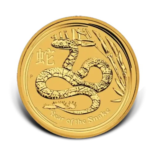1 troy ounce gouden Lunar II Year of the Snake 2013 voorkant