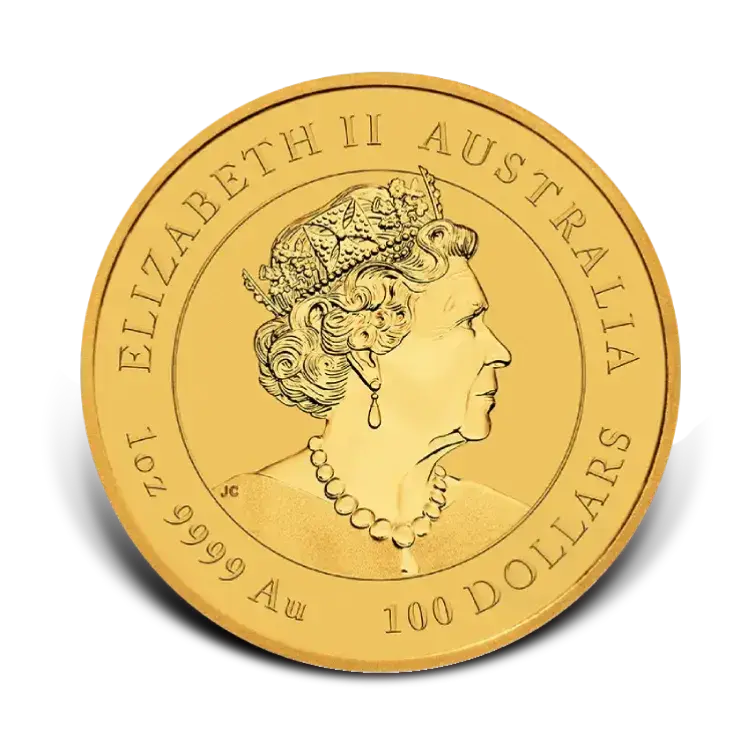 1 troy ounce gouden Lunar munt Year of the Ox 2021 achterkant