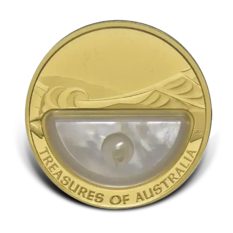 1 troy ounce gouden Treasures of Australia Pearls 2011 voorkant