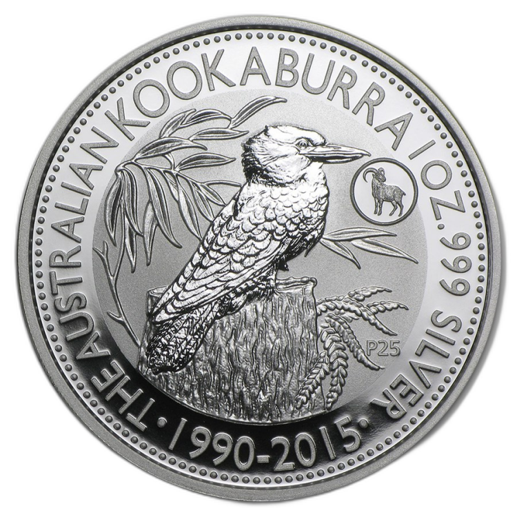 1 troy ounce silver coin Kookaburra (Goat Privy) 2015 front