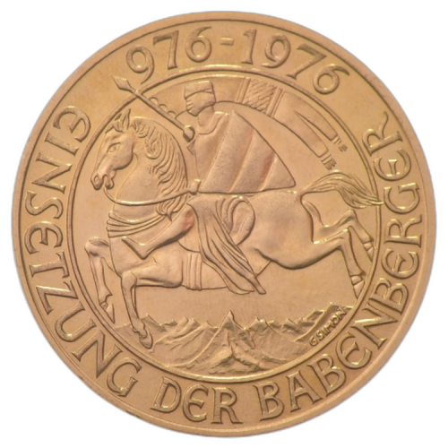 Gouden munt 1000 schilling Babenberger voorkant