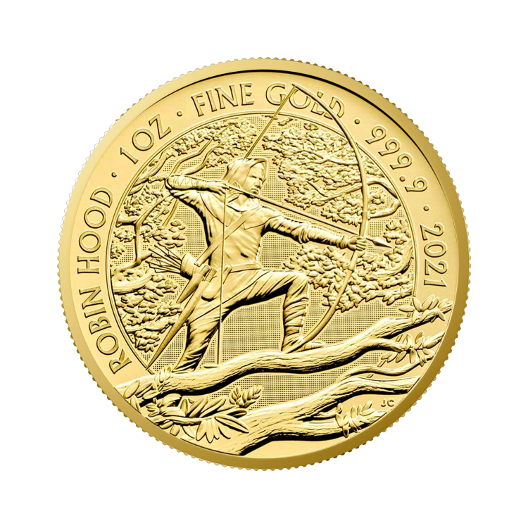 1 troy ounce Myths and Legends Robin Hood 2021 voorkant