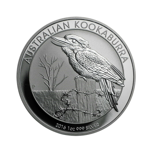1 troy ounce zilveren Kookaburra munt 2016 voorkant