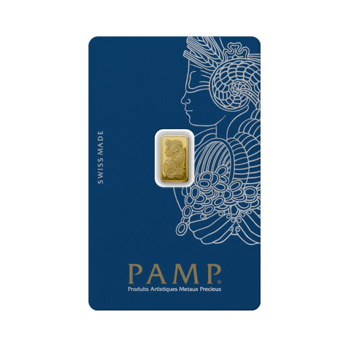 1 gram goudbaar Pamp Suisse Fortuna voorkant