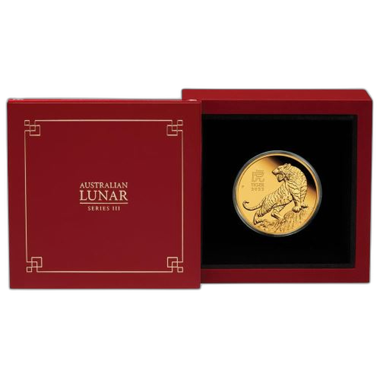 1 Troy ounce gold coin Lunar 2022 Proof front