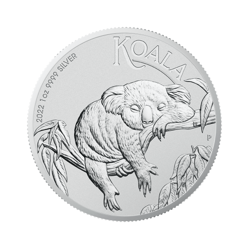 1 troy ounce zilveren Koala munt 2022 voorkant