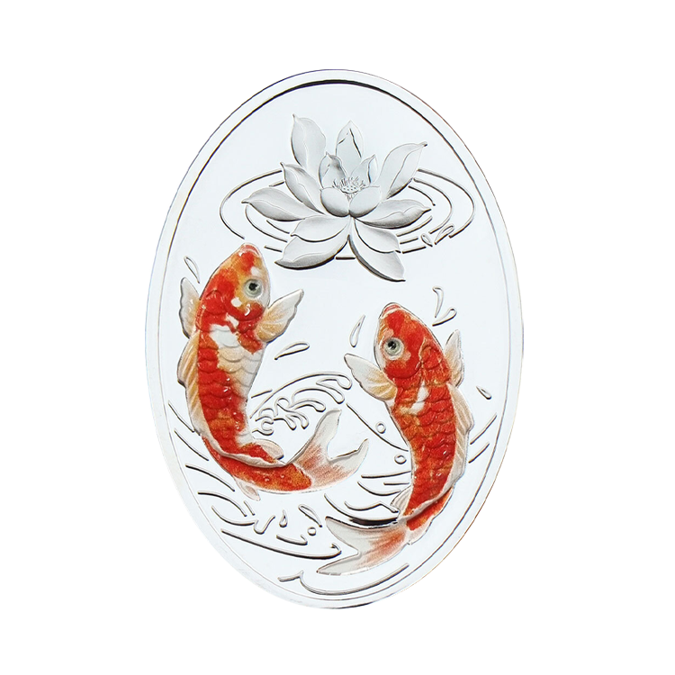 1 troy ounce silver coin Auspicious Koi 2022 front