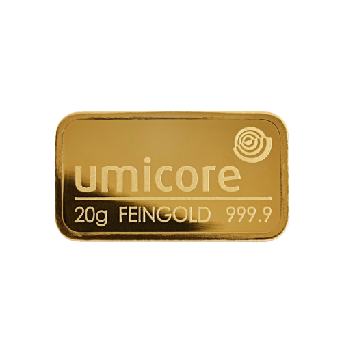 Umicore 20 gram goudbaar