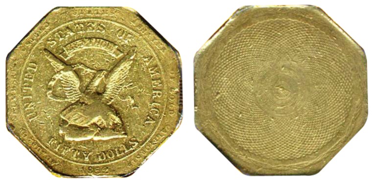 gouden munt uit de gold rush