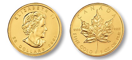 gouden maple leaf munt